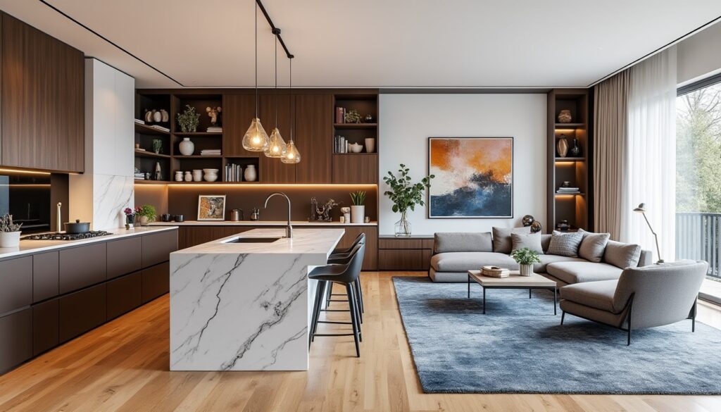 Comment harmoniser la décoration entre votre cuisine ouverte et votre ...