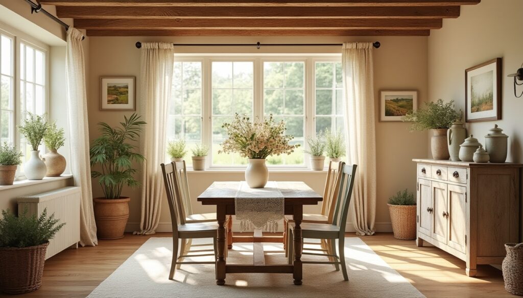 découvrez des idées inspirantes pour décorer votre salle à manger dans un style campagne chic. alliez rusticité et élégance avec des éléments naturels, des teintes apaisantes et des accessoires authentiques pour créer un espace convivial et chaleureux.