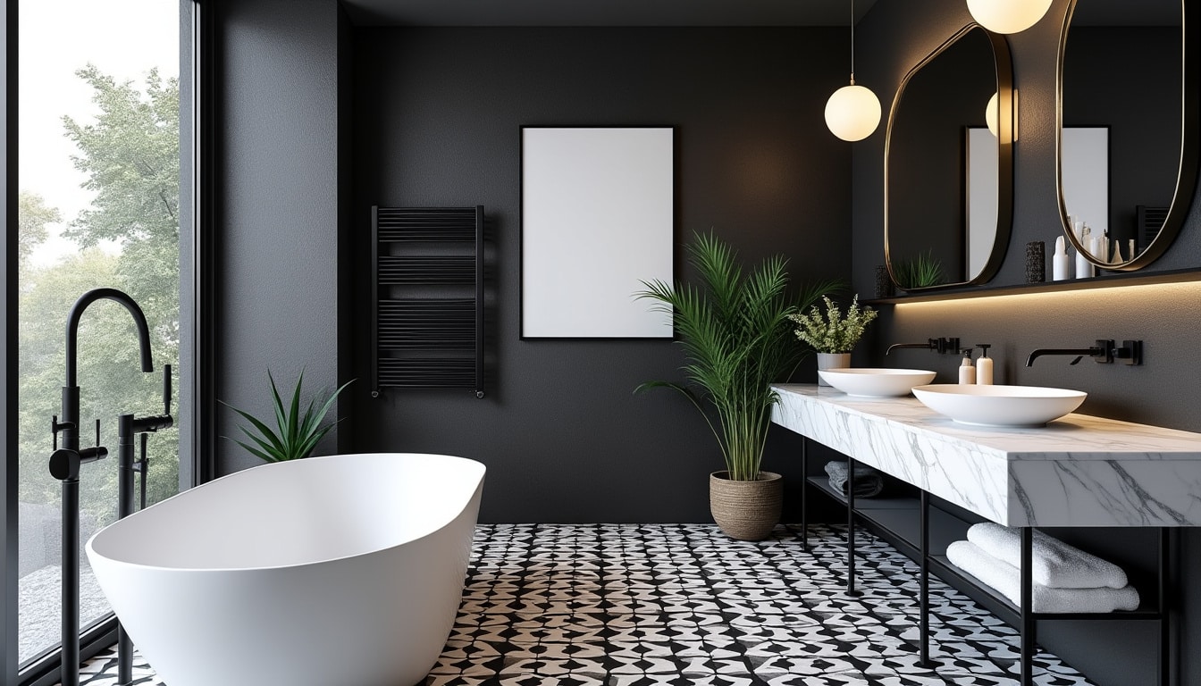 découvrez des idées inspirantes pour transformer votre salle de bain en un espace élégant avec une décoration noir et blanc. explorez des astuces de style, des accessoires tendance et des combinaisons de couleurs pour créer une ambiance moderne et chic.