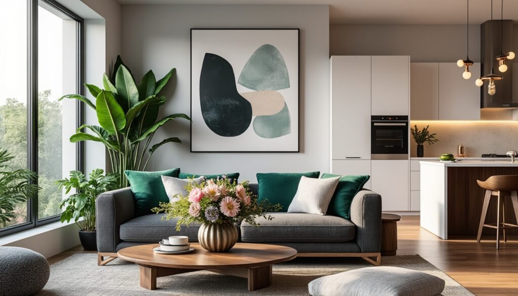 découvrez nos idées déco inspirantes pour transformer votre salon et harmoniser l'espace avec une cuisine ouverte, créant ainsi une atmosphère conviviale et stylée.