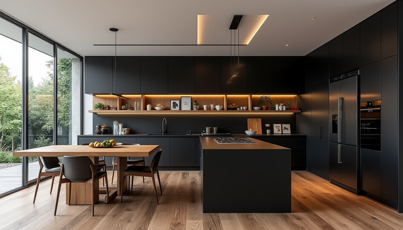 découvrez comment allier élégance et chaleur dans votre cuisine avec les tendances de la décoration noir et bois. inspirez-vous de ce mélange harmonieux pour créer un espace à la fois moderne et chaleureux, tout en ajoutant une touche de sophistication à votre intérieur.