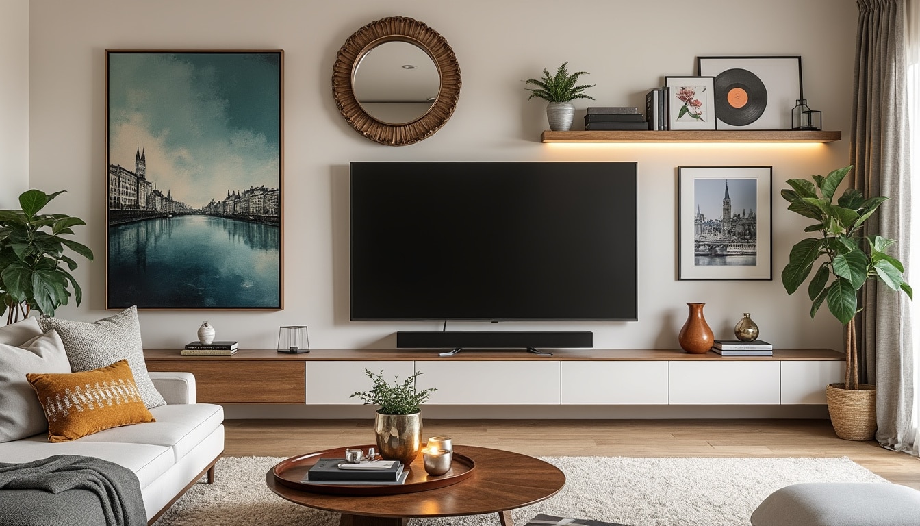 découvrez nos conseils pratiques pour réussir la décoration murale de votre salon tv. apprenez à harmoniser couleurs, textures et accessoires pour créer un espace cosy et esthétique qui met en valeur votre écran tout en reflétant votre style.