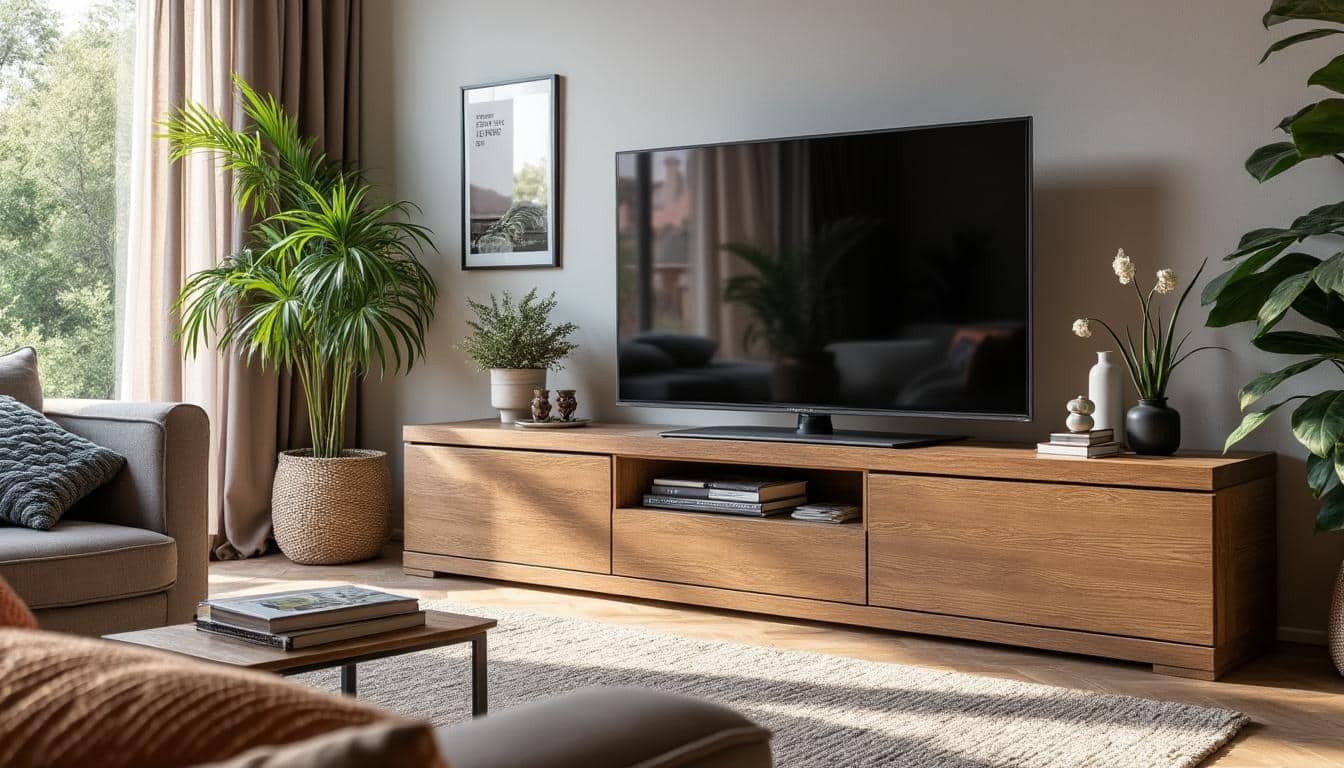 Illustration: Choisir et aménager le meuble TV adapté à la décoration du salon