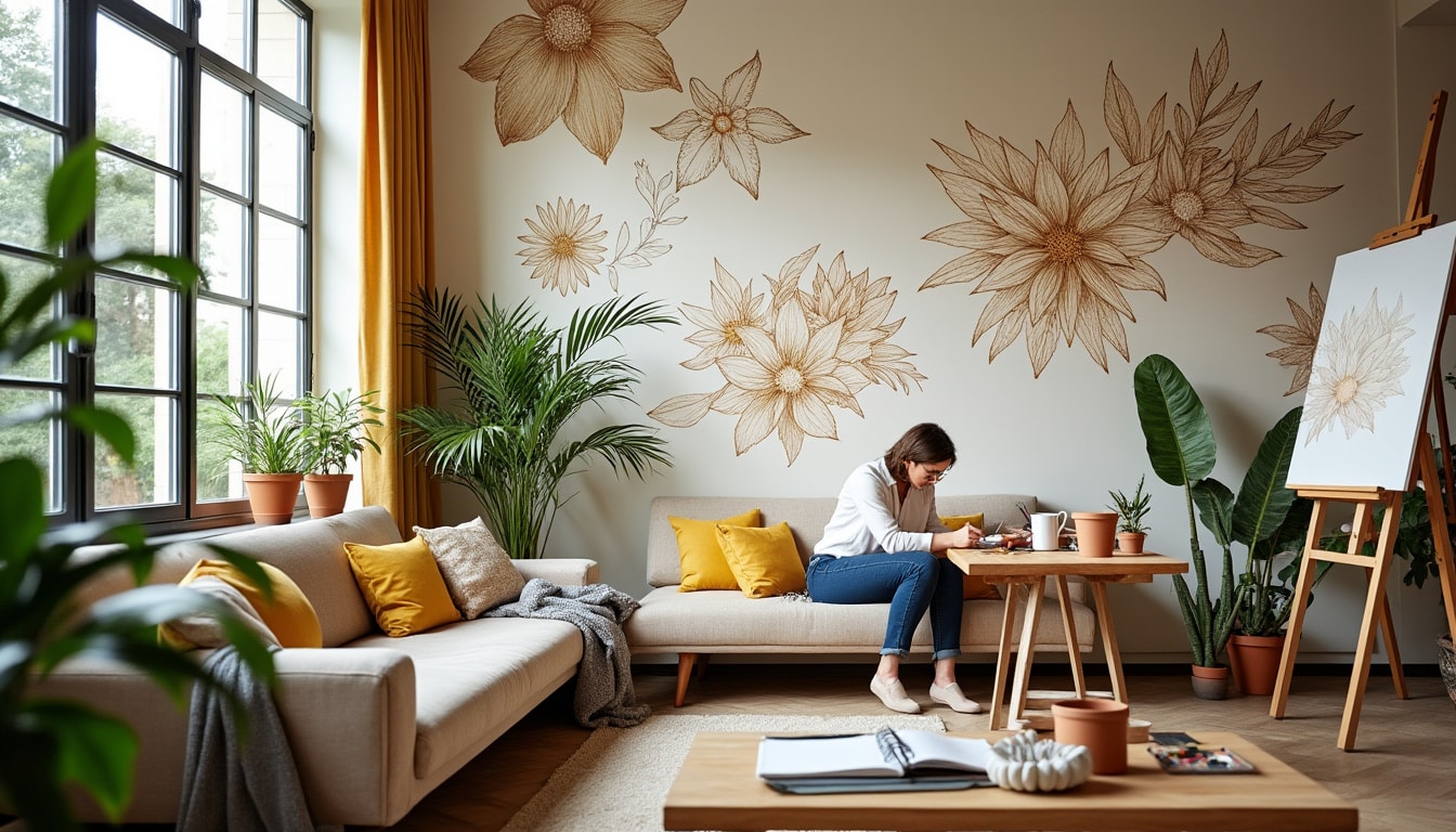 Illustration: Définition et explication des motifs de décoration en peinture pour salon