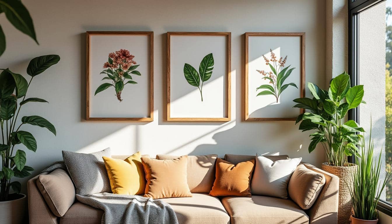 Illustration: Plonger dans l’univers de la déco murale avec des cadres en bois brut