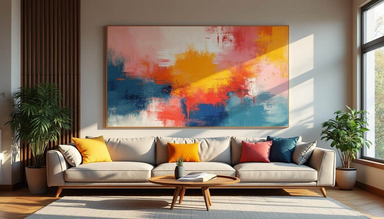 Mur de décoration en peinture pour le salon : conseils et idées