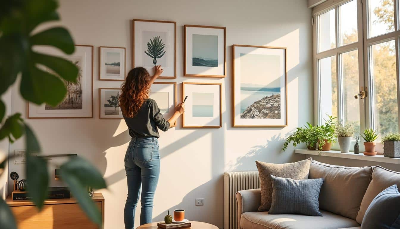 Illustration: Les avantages pratiques et esthétiques de la déco murale à accroche tableaux double