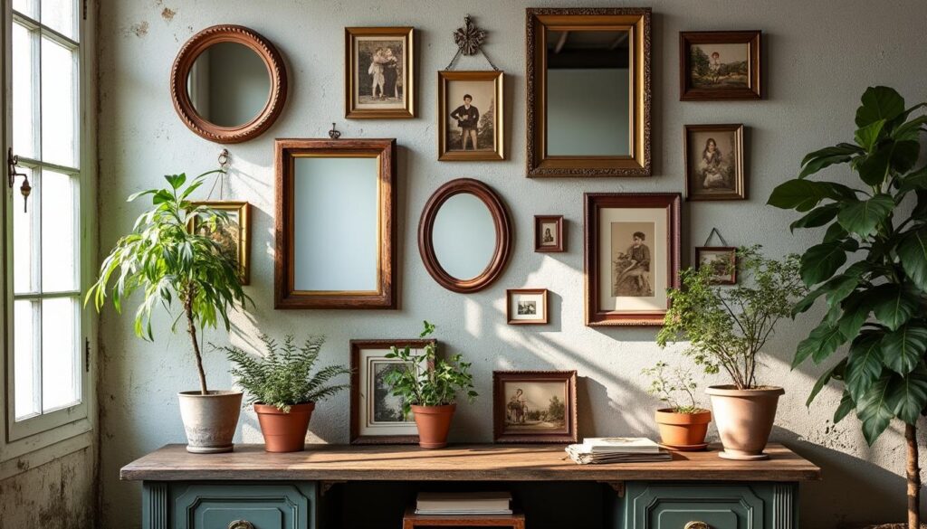 Déco murale en composition de cadres vintage : idées et conseils