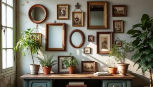 Déco murale en composition de cadres vintage : idées et conseils