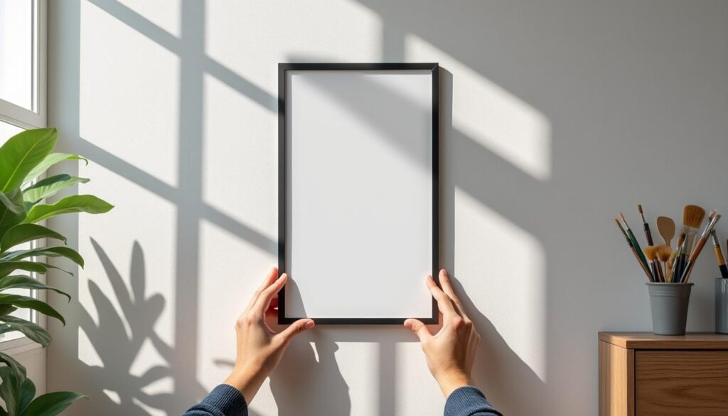 Déco murale avec fixations rapides sans percer : pose facile et sans dégâts