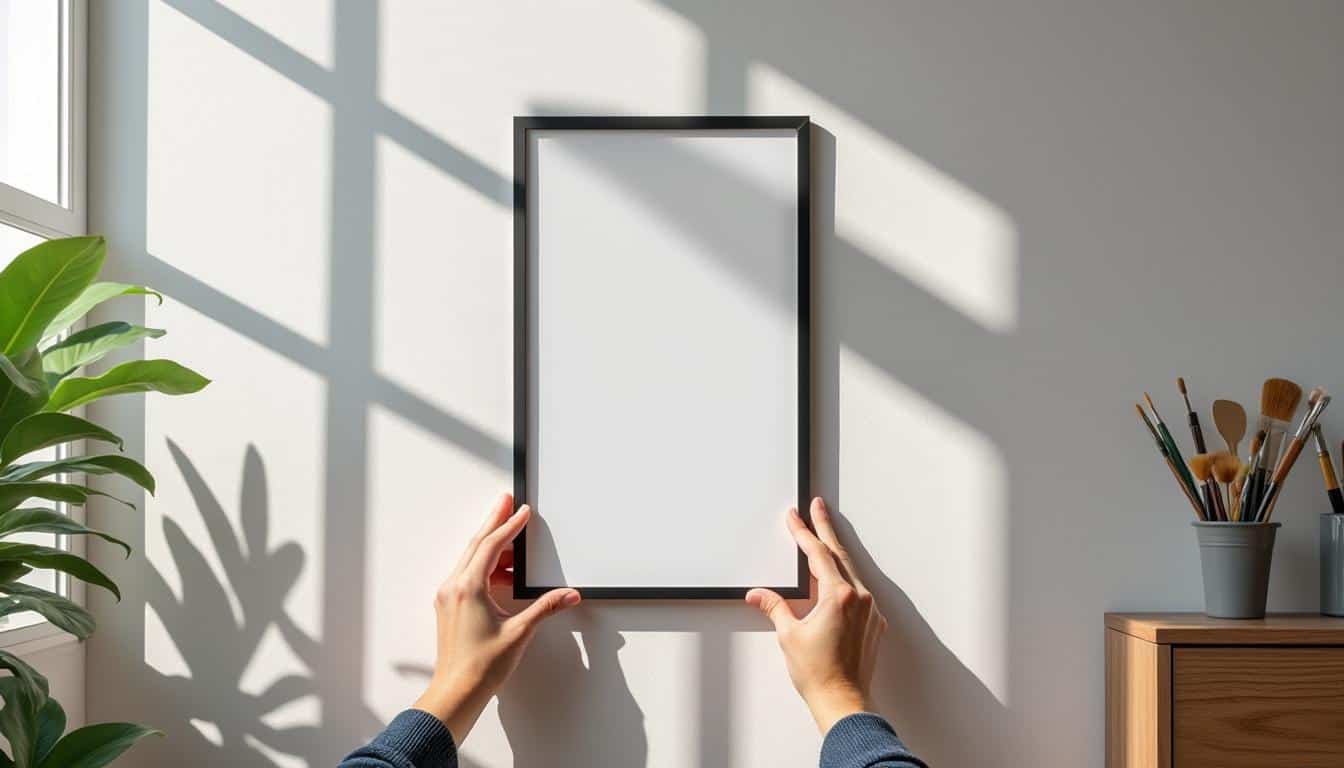 Déco murale avec fixations rapides sans percer : pose facile et sans dégâts