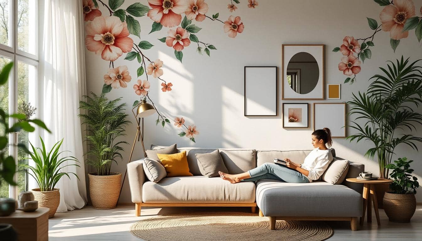 Illustration: Explorer les styles et tendances actuelles de déco murale avec du papier peint panoramique