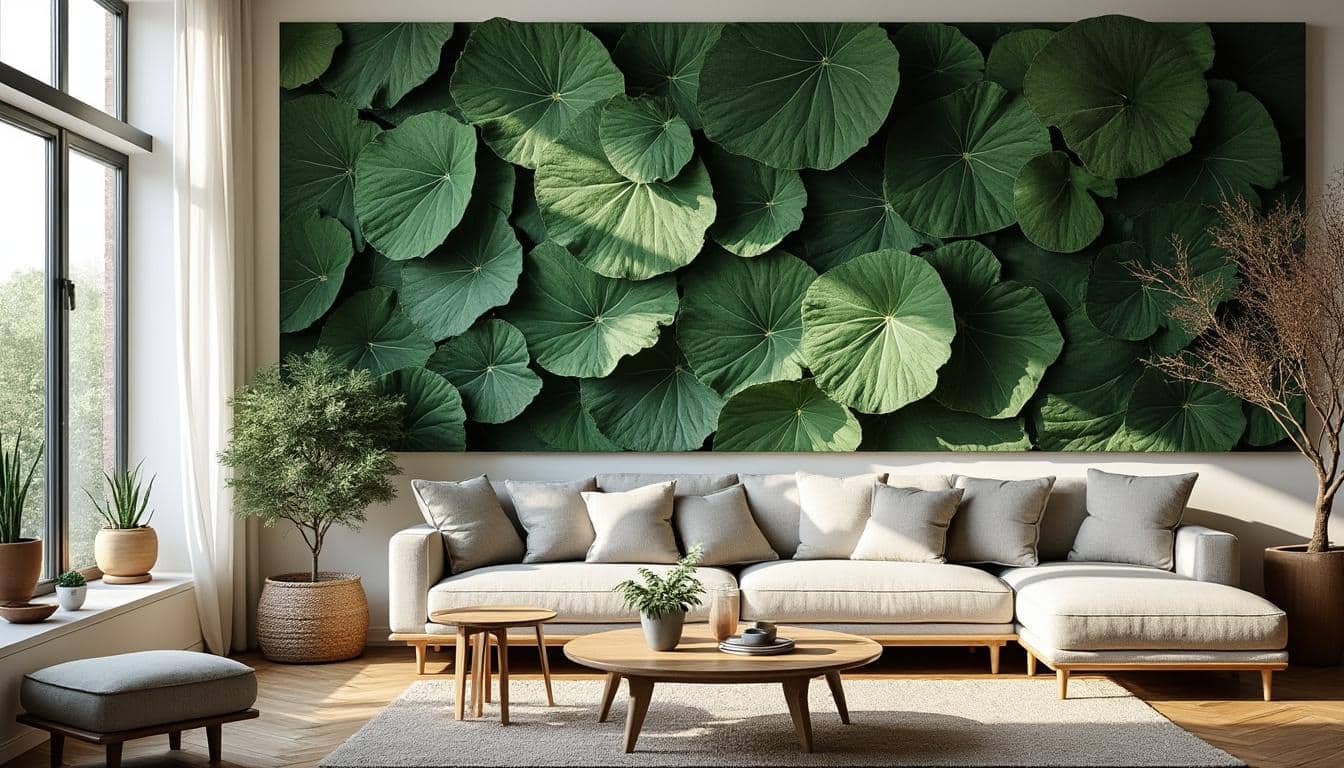 Déco murale avec tableau en relief végétal : nature et design