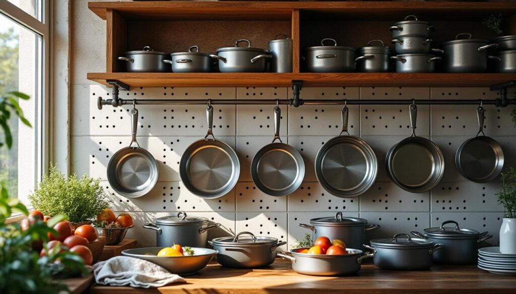 Quelles idées d'organisation pour le rangement des casseroles dans la cuisine ?