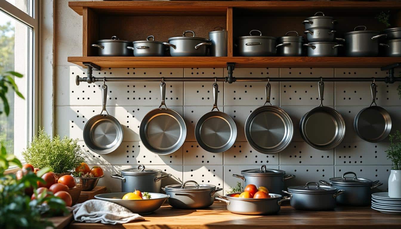 Quelles idées d'organisation pour le rangement des casseroles dans la cuisine ?