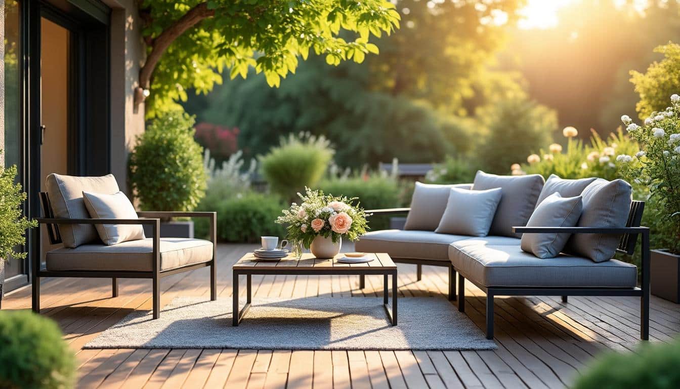 Image mise en avant pour Pourquoi opter pour un salon de jardin en aluminium pour votre extérieur