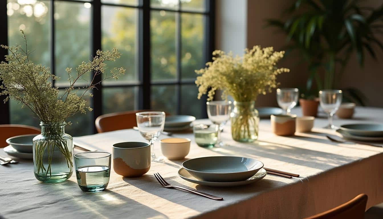 Idées pour un chemin de table au style moderne dans la salle à manger