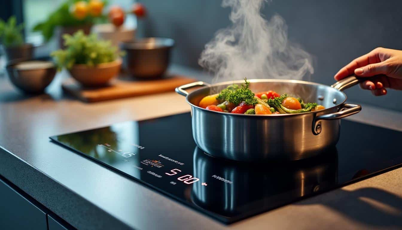 Illustration: Comprendre le fonctionnement et les caractéristiques du feu moyen sur une plaque à induction