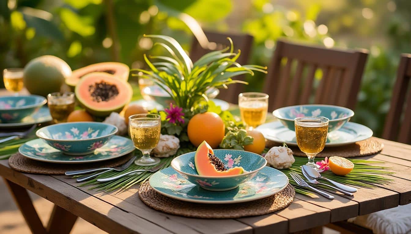 Illustration - Les atouts uniques de la vaisselle de Tahiti pour une table exotique