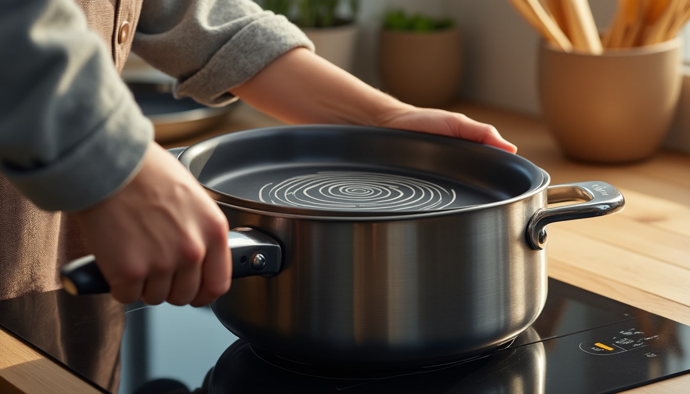 Illustration: Comprendre le signe indiquant la compatibilité d’une poêle avec l’induction